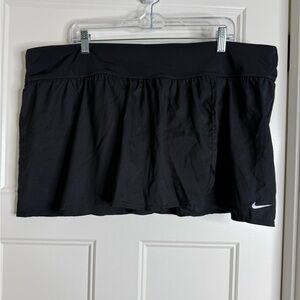 Women’s Nike Black Solid Essential Swim Boardskirt with White Swoosh, 3X